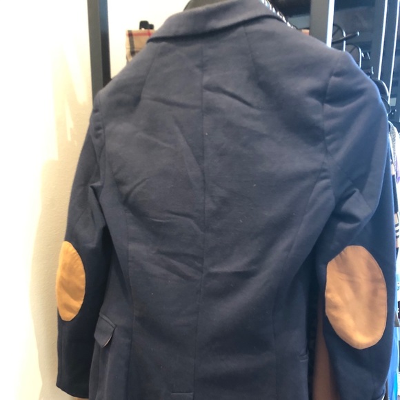 Navy elbow patch blazer - Picture 2 of 3